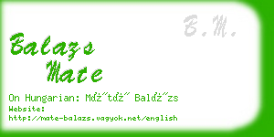 balazs mate business card